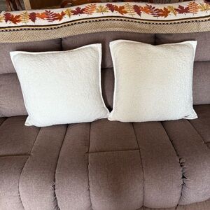Two UGG Cream Colored Pillows